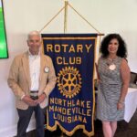 Our Driving Concern Program Manager Tracy LeMaire is pictured on the right here after a recent speaking engagement at the Mandeville Rotary Club.